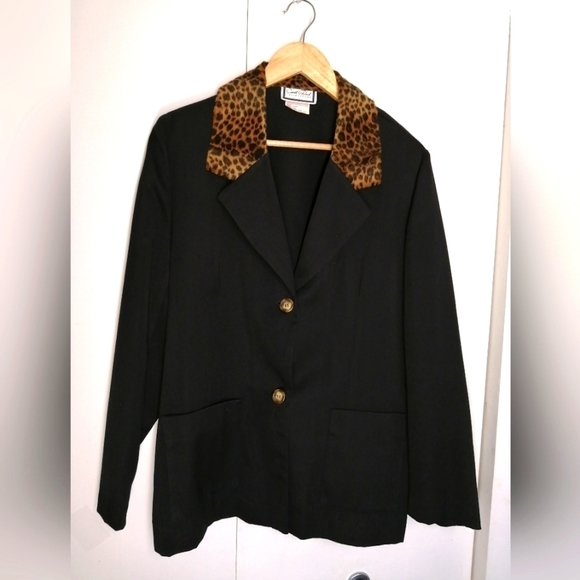 CARROLL REED BLACK JACKET SIZE 12 - Picture 1 of 5